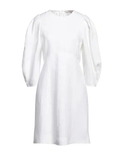 Chloé Woman Mini Dress White Size 4 Linen, Cotton