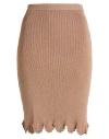 Chloé Woman Mini Skirt Blush Size M Viscose, Metallic Fiber, Wool, Polyamide, Polyurethane In Brown