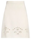 Chloé Pointelle-knit Wool Mini Skirt In White