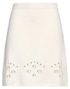 Chloé Pointelle-knit Wool Mini Skirt In White