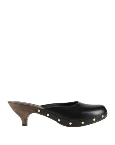 Chloé Woman Mules & Clogs Black Size 7 Leather