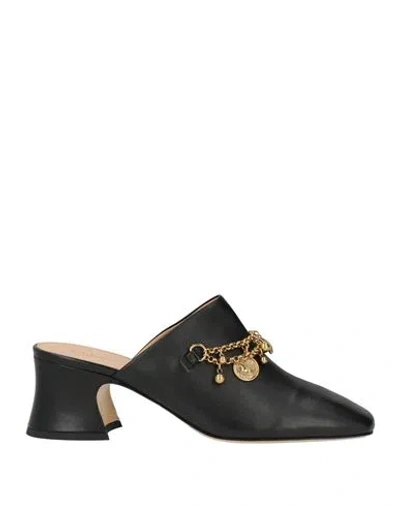Chloé Woman Mules & Clogs Black Size 8 Leather