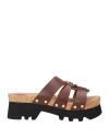 Chloé Owena 70mm Slip-on Mules In Brown