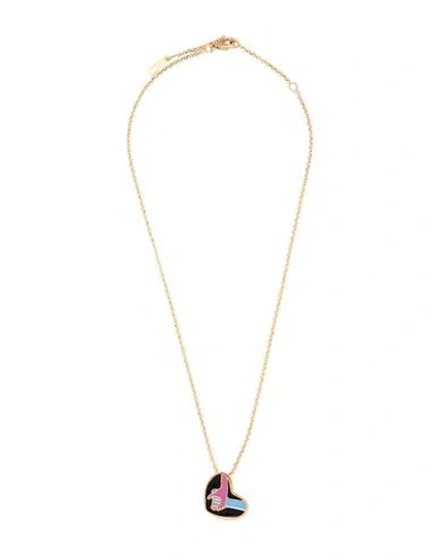 Chloé Woman Necklace Gold Size - Brass, Enamel
