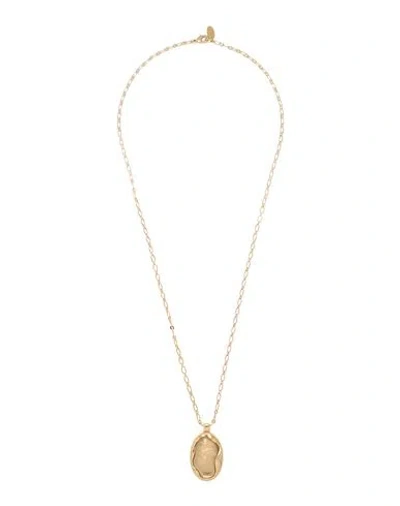 Chloé Woman Necklace Gold Size - Brass, Hyaline Quartz