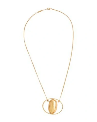 Chloé Woman Necklace Gold Size - Brass, Glass