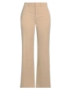 Chloé Woman Pants Camel Size 6 Wool In Beige