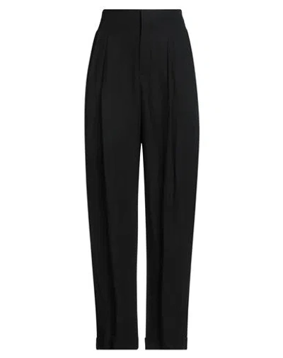 Chloé Woman Pants Black Size 12 Viscose, Linen