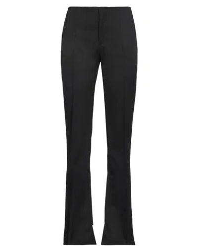 Chloé Woman Pants Black Size 6 Virgin Wool, Elastane In Multi