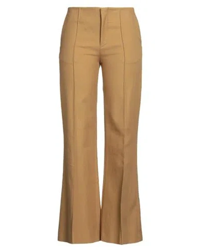 CHLOÉ CHLOÉ WOMAN PANTS CAMEL SIZE 38 COTTON