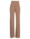 Chloé Woman Pants Camel Size M Wool, Cashmere, Polyamide, Elastane In Beige