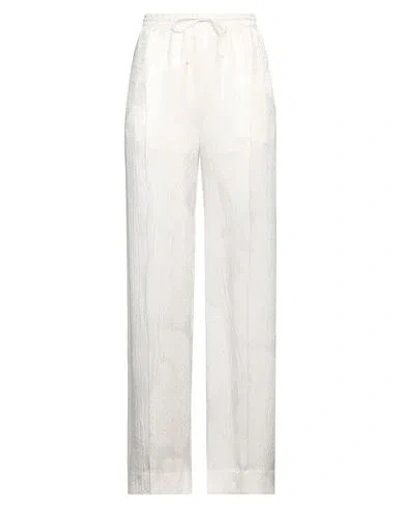 Chloé Woman Pants Cream Size 6 Silk In White