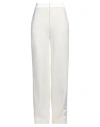 Chloé Woman Pants Ivory Size 6 Virgin Wool, Cotton, Silk In White
