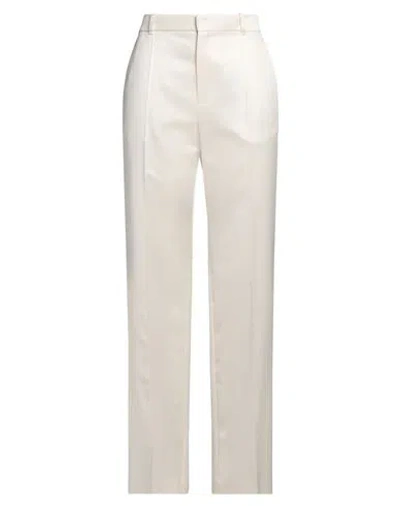 Chloé Woman Pants Ivory Size 8 Wool, Silk In White