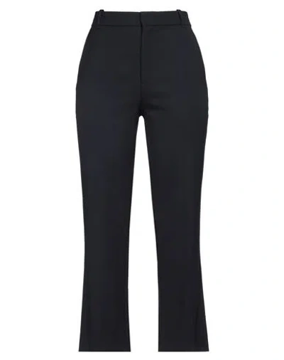 Chloé Cotton-blend Straight-leg Pants In Black