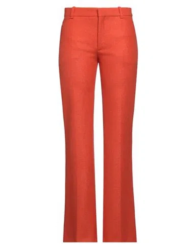 Chloé Woman Pants Orange Size 8 Virgin Wool, Cashmere, Ramie