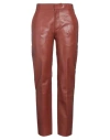 Chloé Leather Trousers In Brown