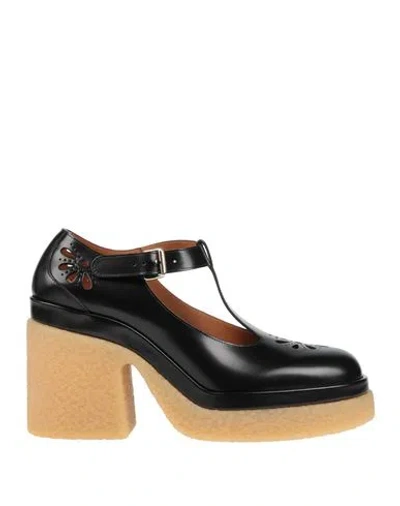 Chloé Woman Pumps Black Size 6 Soft Leather