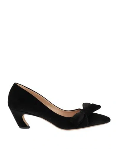 Chloé Woman Pumps Black Size 6 Textile Fibers