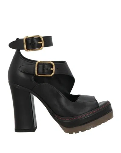 Chloé Woman Pumps Black Size 6.5 Leather