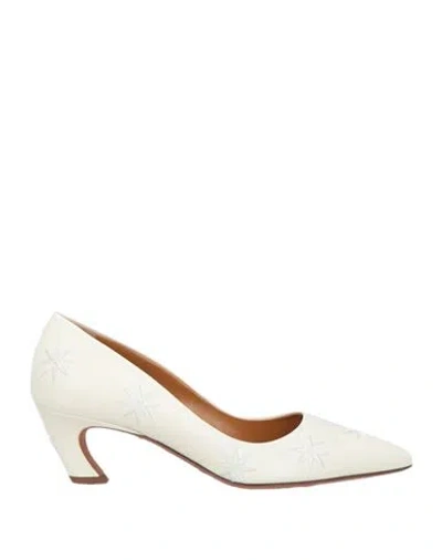 Chloé Woman Pumps Ivory Size 6 Leather In White