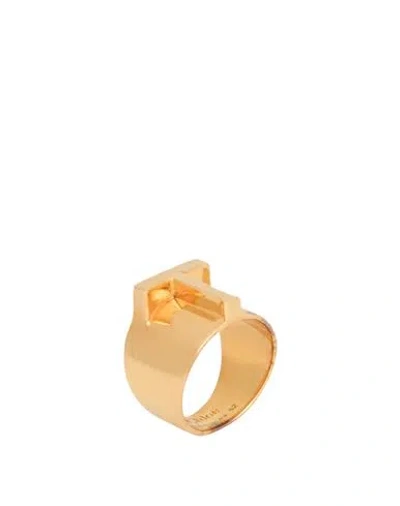 Chloé Woman Ring Gold Size 6 Brass