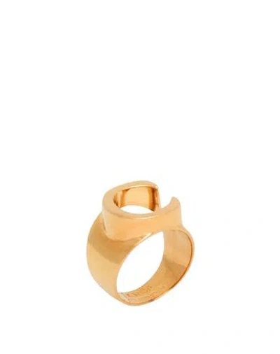 Chloé Woman Ring Gold Size 6.75 Brass