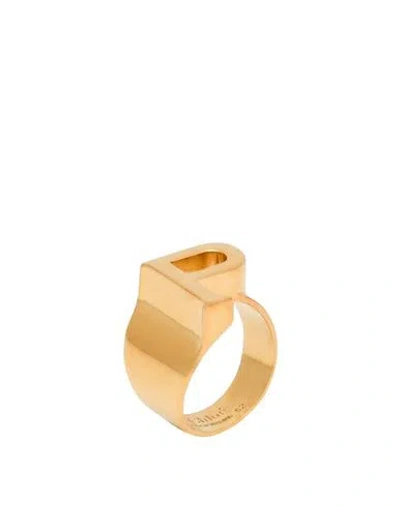 Chloé Woman Ring Gold Size 6 Brass