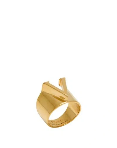 Chloé Woman Ring Gold Size 6 Brass