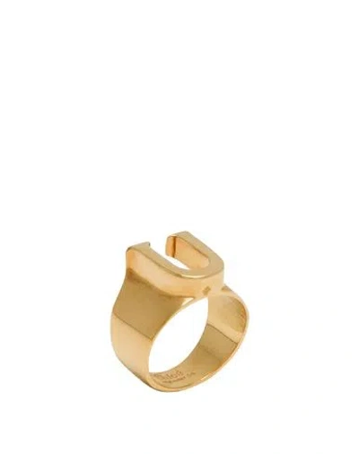 Chloé Woman Ring Gold Size 6.75 Brass In Gray