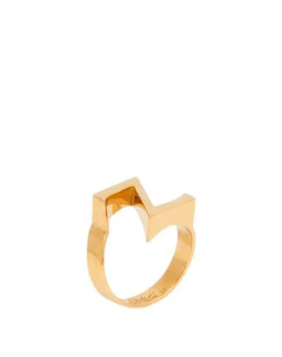 Chloé Woman Ring Gold Size 6.75 Brass