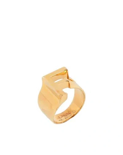 Chloé Woman Ring Gold Size 6.75 Brass