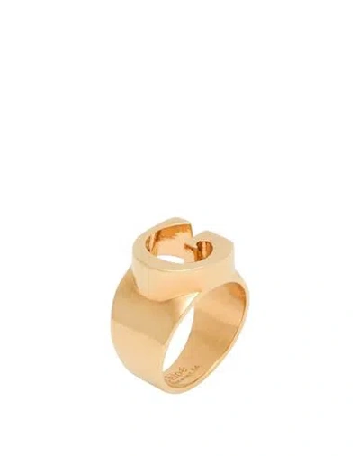 Chloé Woman Ring Gold Size 6.75 Metal