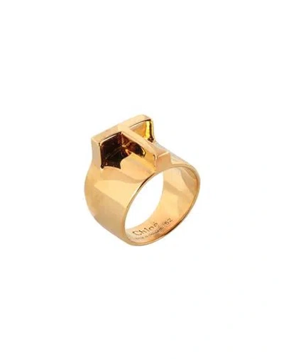 Chloé Woman Ring Gold Size 6.75 Metal