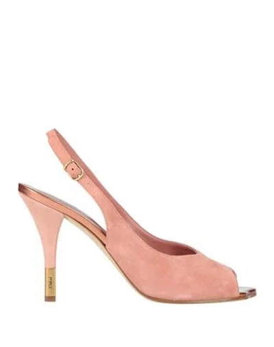 Chloé Woman Sandals Antique Rose Size 8 Leather In Pink