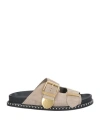 Chloé Woman Sandals Beige Size 6 Leather