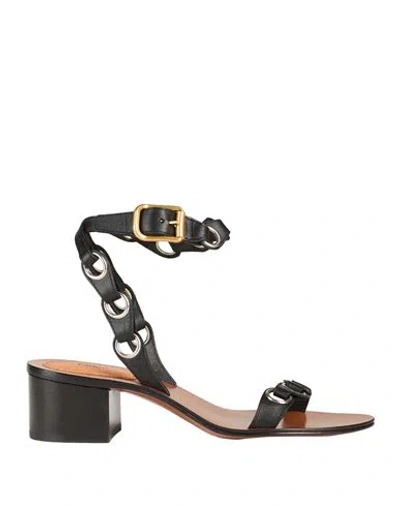 Chloé Woman Sandals Black Size 5 Leather