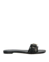 Chloé Woman Sandals Black Size 6.5 Leather In Black