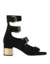 Chloé Woman Sandals Black Size 7 Leather In Black