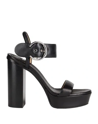 Chloé Woman Sandals Black Size 7.5 Soft Leather In Multi