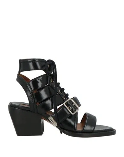 Chloé Woman Sandals Black Size 8 Calfskin