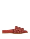 Chloé Woman Sandals Brick Size 7 Soft Leather In Red