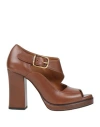 Chloé Woman Sandals Brown Size 8 Leather In Brown