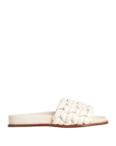 CHLOÉ CHLOÉ WOMAN SANDALS IVORY SIZE 5 LEATHER