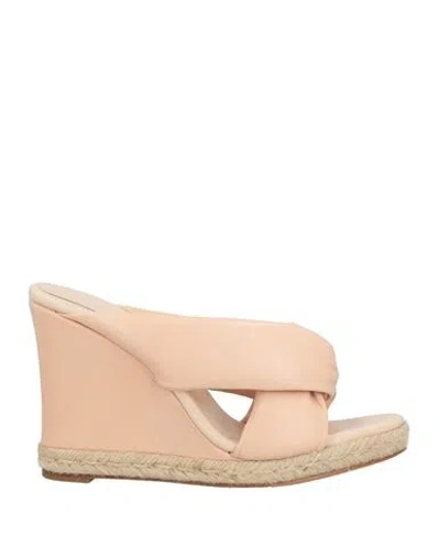 Chloé Woman Sandals Light Pink Size 7 Leather In Neutral