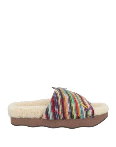 Chloé Woman Sandals Military Green Size 8 Textile Fibers