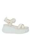 Chloé Woman Sandals Off White Size 11 Leather