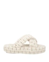 Chloé Woman Sandals Off White Size 7 Textile Fibers In Off White
