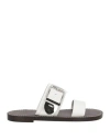Chloé Woman Sandals White Size 7 Leather In White