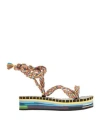 Chloé Woman Sandals Yellow Size 7 Textile Fibers In Yellow
